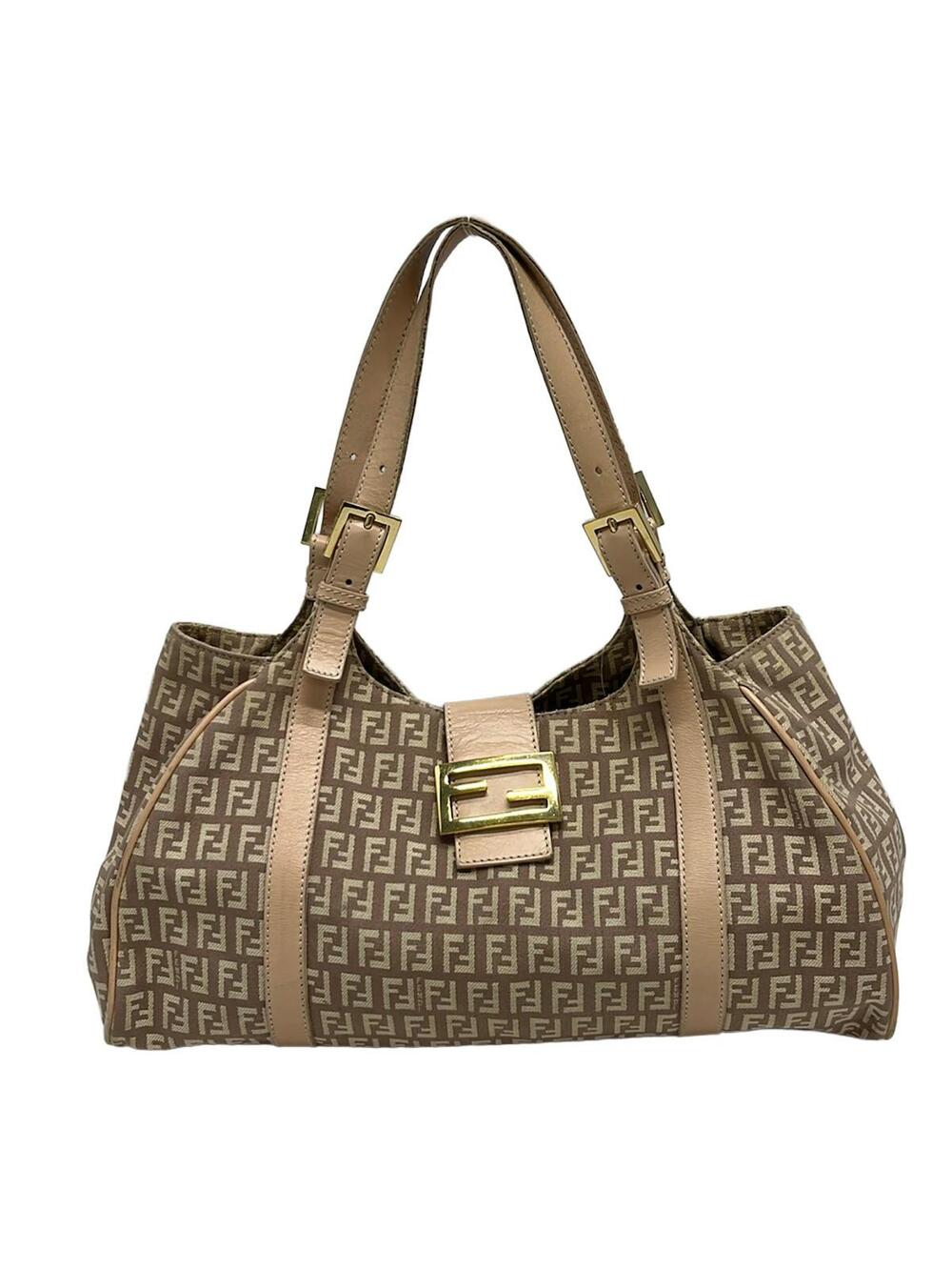 Fendi Zucchino Brown Cream Beige #349915F71B